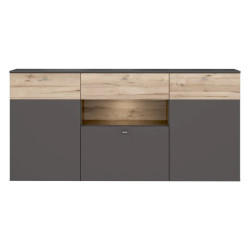 Komoda Como COMK233BT-C175 Grafit/Deska Dębowa Meble Forte
