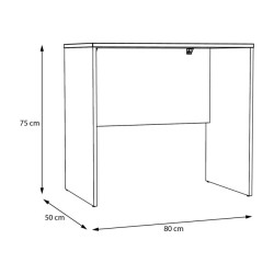 Czarne małe biurko 80x50 cm Dubberly – kompaktowa przestrzeń pracy