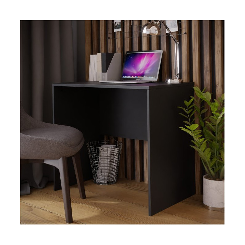 Czarne małe biurko 80x50 cm Dubberly – kompaktowa przestrzeń pracy