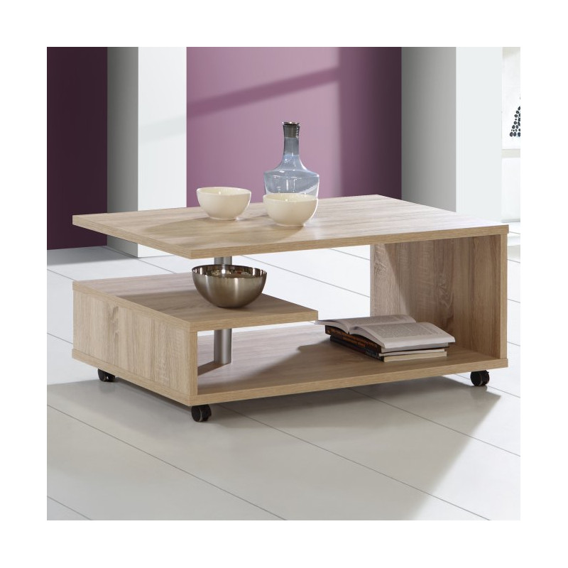 Bailey BL1T01 – stolik kawowy na kółkach dąb sonoma