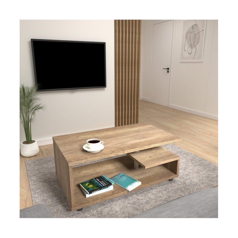 Bailey BL1T01 – stolik kawowy na kółkach dąb antyczny