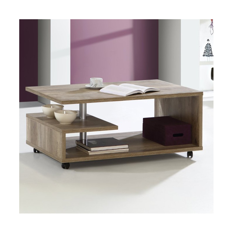 Bailey BL1T01 – stolik kawowy na kółkach dąb antyczny