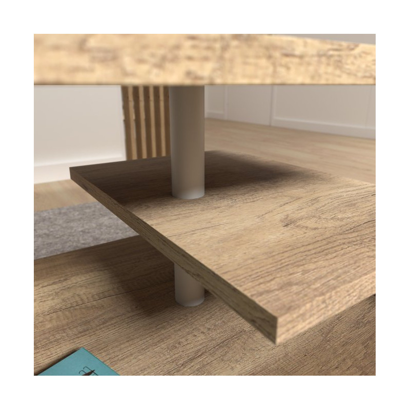 Bailey BL1T01 – stolik kawowy na kółkach dąb antyczny