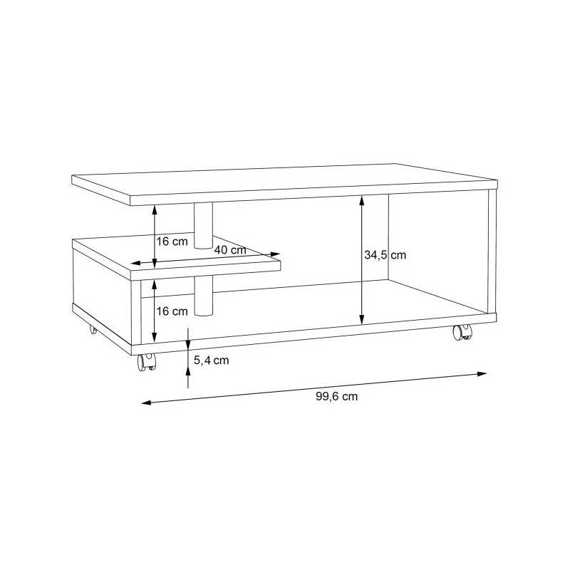 Bailey BL1T01 – stolik kawowy na kółkach beton