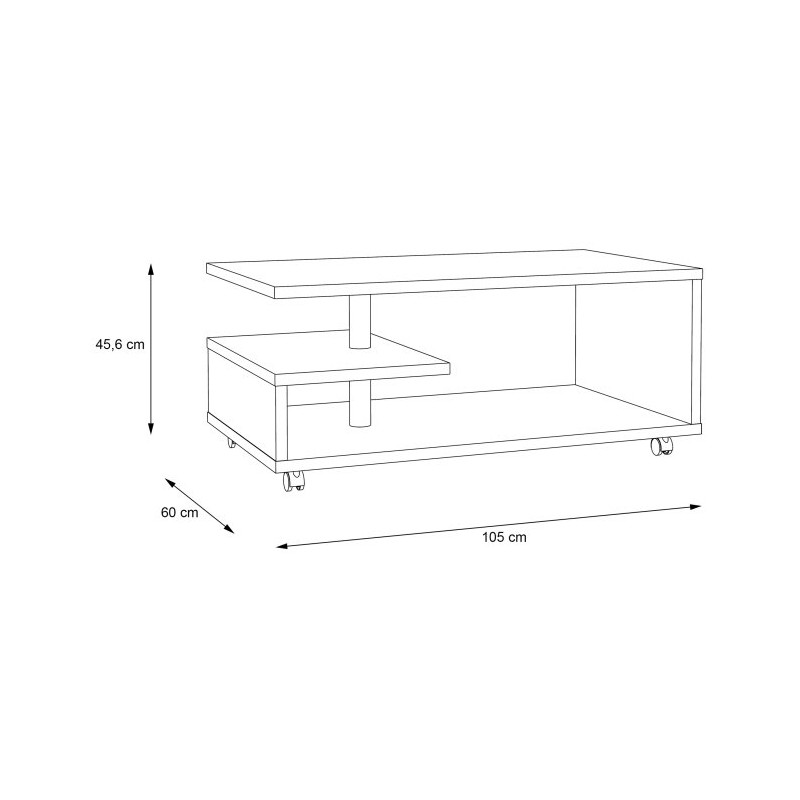 Bailey BL1T01 – stolik kawowy na kółkach beton