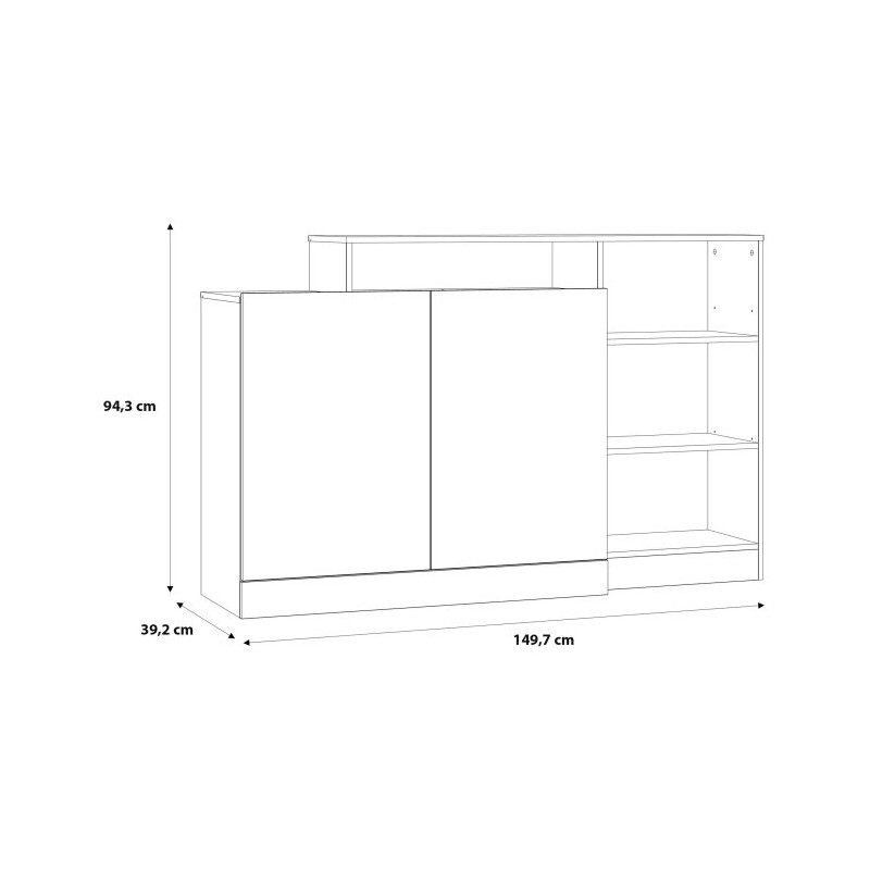 Nowoczesna komoda Bodil BDLK233R – funkcjonalne przechowywanie