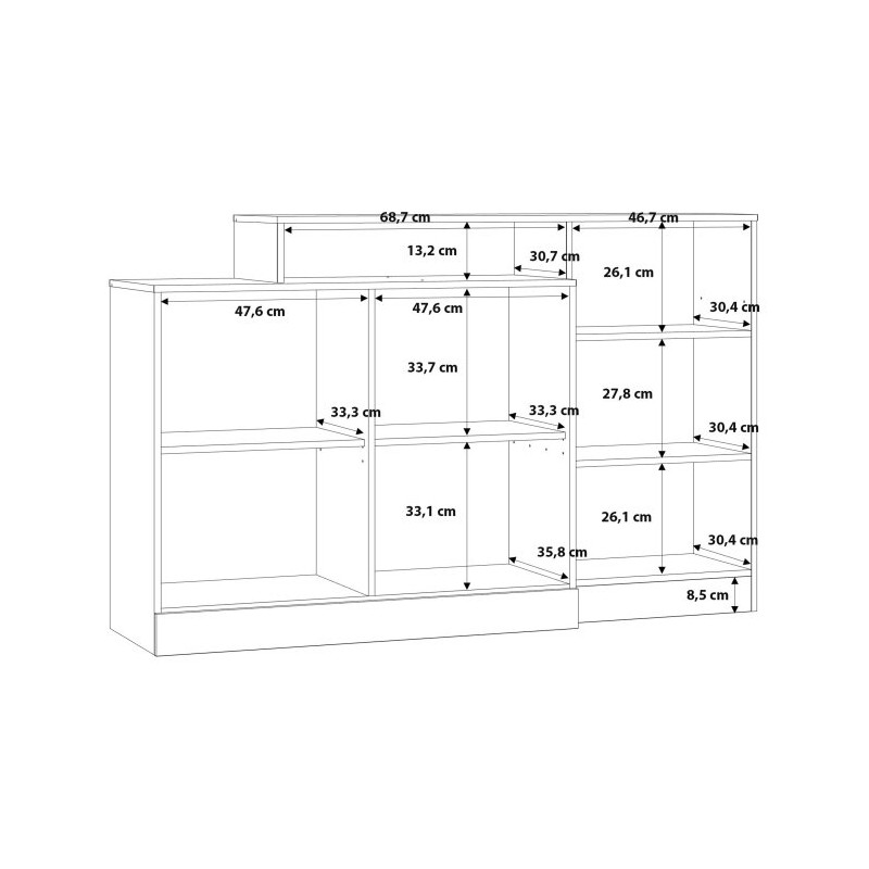 Nowoczesna komoda Bodil BDLK233R – funkcjonalne przechowywanie
