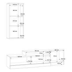 Meblościanka Bodil BDLM02L – nowoczesna aranżacja salonu