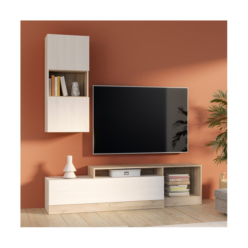 Meblościanka Bodil BDLM02L – nowoczesna aranżacja salonu