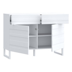 Biała komoda 110 cm Bretania na nóżkach – styl i funkcjonalność