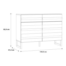Biała komoda 110 cm Bretania na nóżkach – styl i funkcjonalność