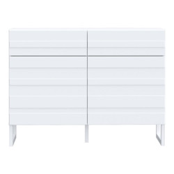 Biała komoda 110 cm Bretania na nóżkach – styl i funkcjonalność