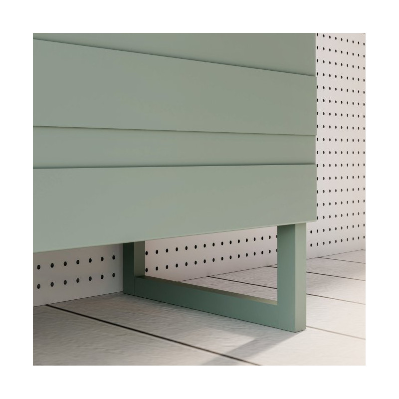 Szałwiowa komoda 110 cm Bretania na nóżkach – styl i funkcjonalność