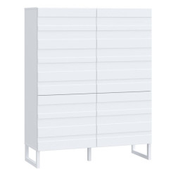 Biała komoda Bretania BQTK422 na nóżkach – praktyczna i stylowa