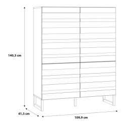 Biała komoda Bretania BQTK422 na nóżkach – praktyczna i stylowa