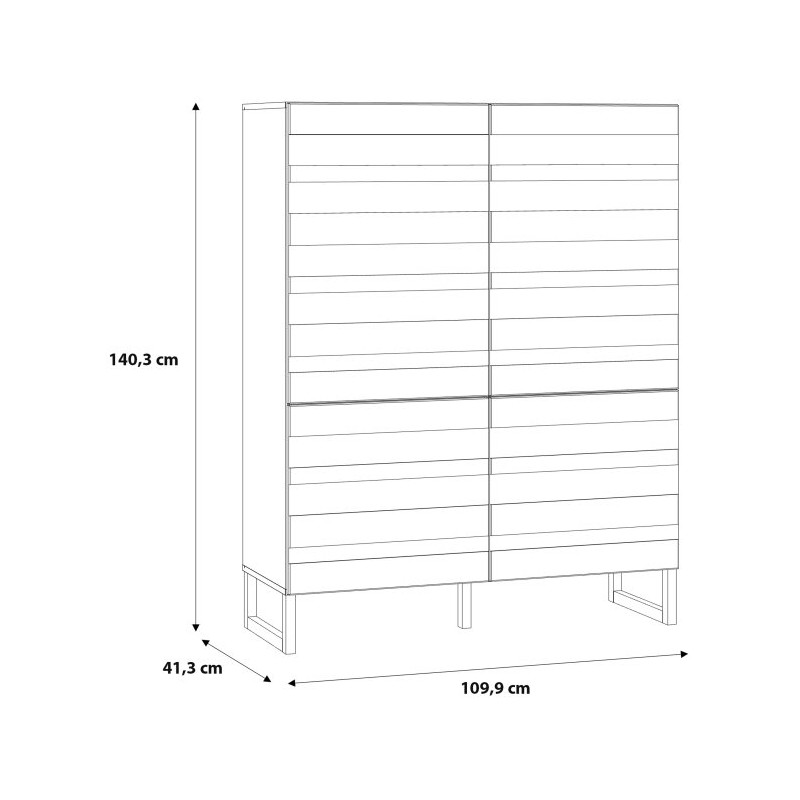 Biała komoda Bretania BQTK422 na nóżkach – praktyczna i stylowa
