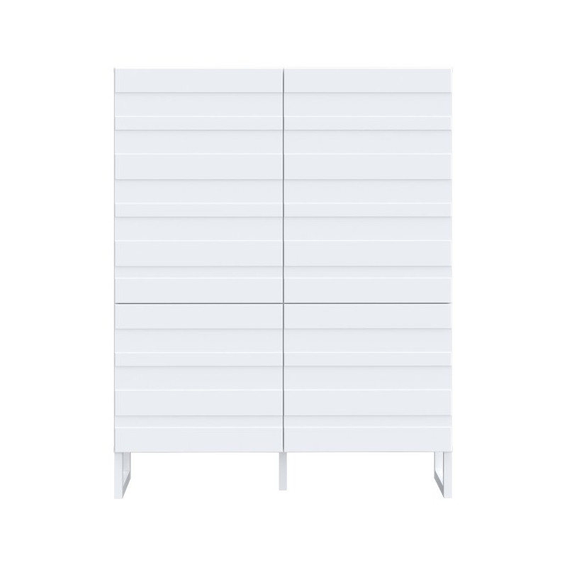 Biała komoda Bretania BQTK422 na nóżkach – praktyczna i stylowa