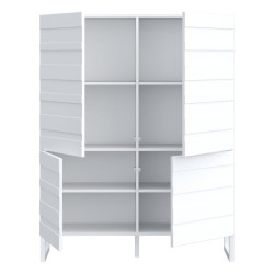 Biała komoda Bretania BQTK422 na nóżkach – praktyczna i stylowa