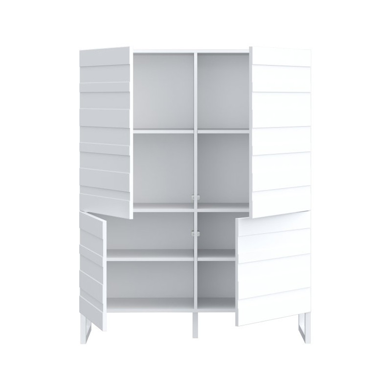 Biała komoda Bretania BQTK422 na nóżkach – praktyczna i stylowa