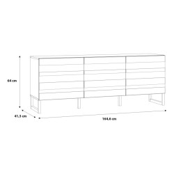 Biała szafka RTV 165 cm Bretania na nóżkach | Meble Forte