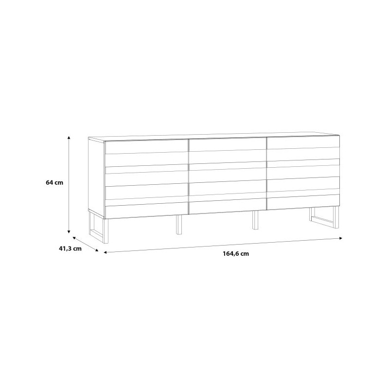 Biała szafka RTV 165 cm Bretania na nóżkach | Meble Forte
