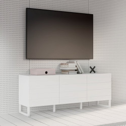 Biała szafka RTV 165 cm Bretania na nóżkach | Meble Forte