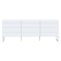 Biała szafka RTV 165 cm Bretania na nóżkach | Meble Forte