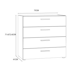 Brooklyn BRKK211 dąb sonoma – praktyczna komoda z szufladami