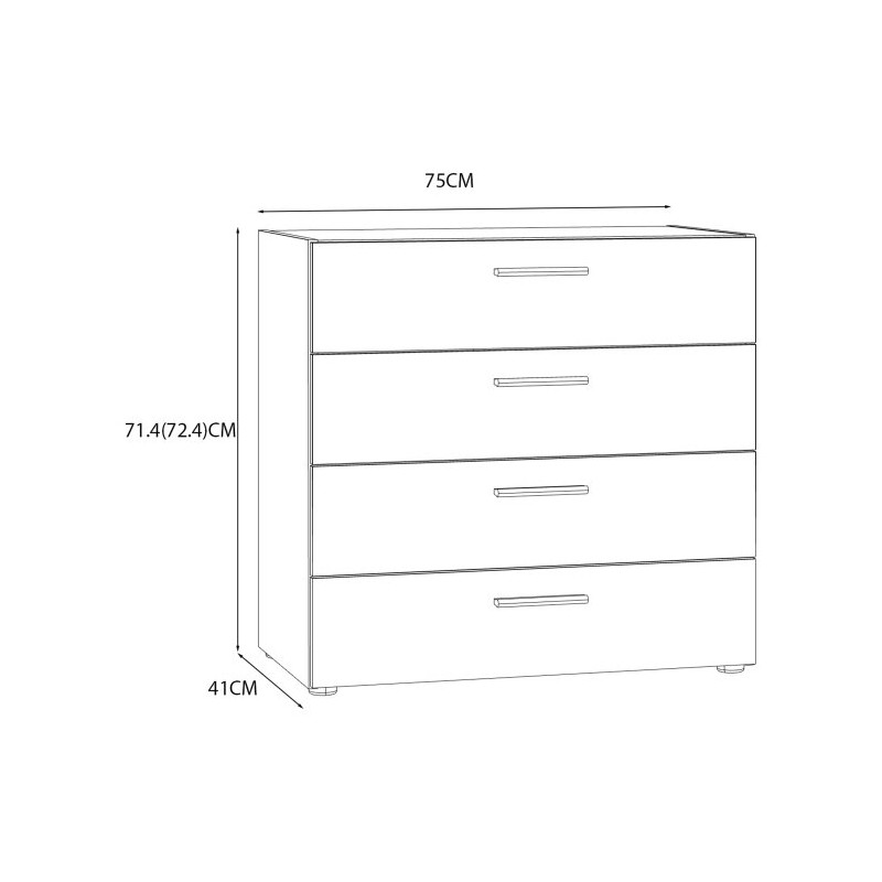 Brooklyn BRKK211 dąb sonoma – praktyczna komoda z szufladami