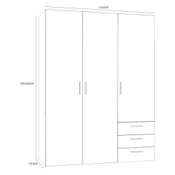Szafa Brooklyn BRKS831 140 cm – funkcjonalna garderoba