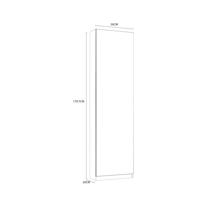 Biała wysoka szafka na buty Calma CMQD711S  | Meble Forte