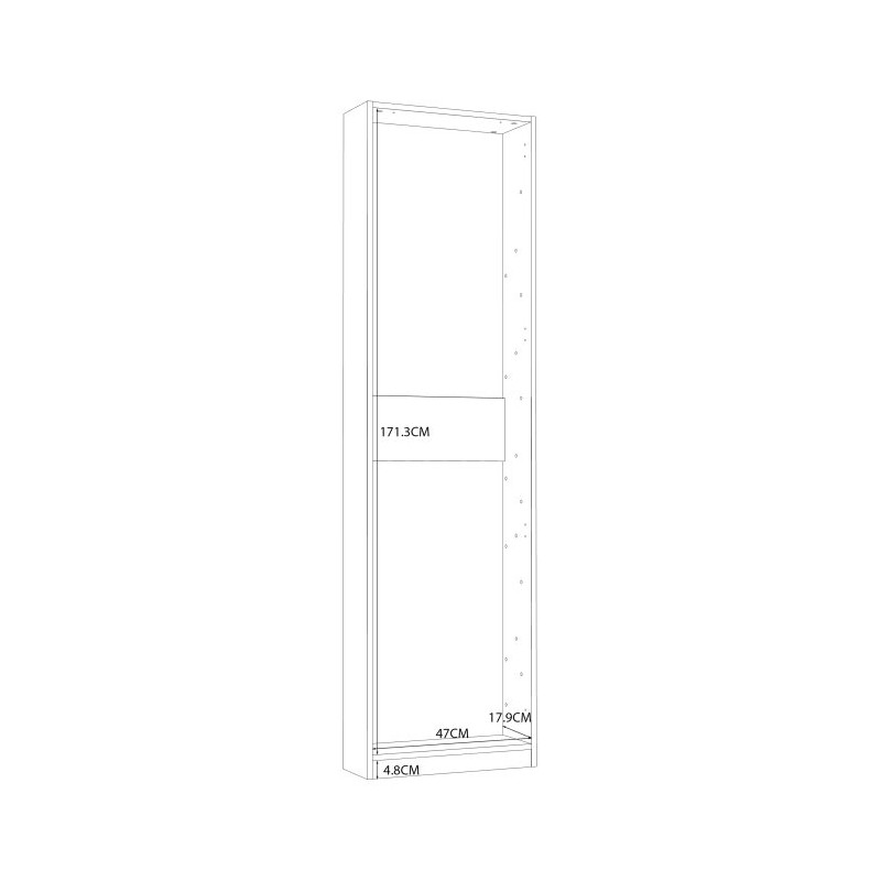 Wysoka szafka na buty Calma CMQD711S | biały/dąb piaskowy