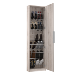 Wysoka szafka na buty Calma CMQD711S | biały/dąb piaskowy