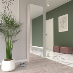 Wysoka szafka na buty Calma CMQD711S | biały/dąb piaskowy