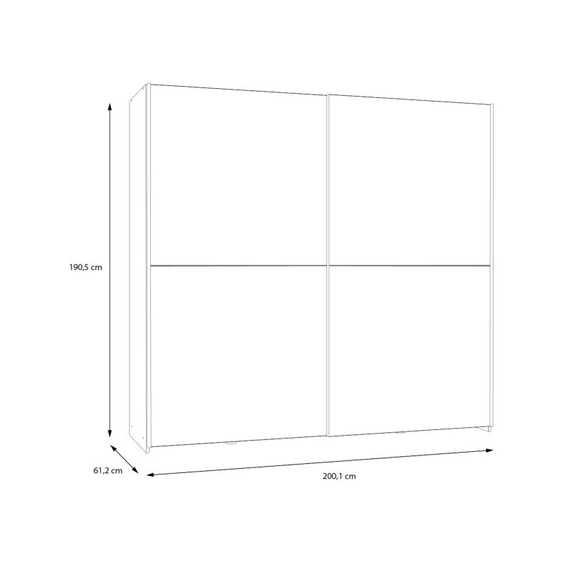 Biała szafa przesuwna Schach&matt SHMS32231 200 cm