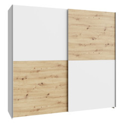 Szafa przesuwna Schach&matt 200 cm | biały/dąb artisan