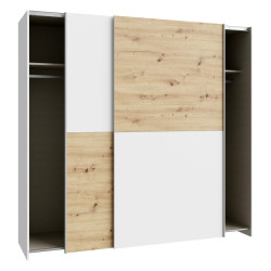 Szafa przesuwna Schach&matt 200 cm | biały/dąb artisan