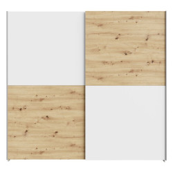 Szafa przesuwna Schach&matt 200 cm | biały/dąb artisan