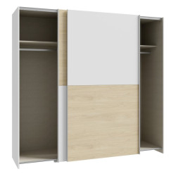 Szafa przesuwna Schach&matt 200 cm | biały/dąb puccini