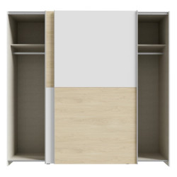 Szafa przesuwna Schach&matt 200 cm | biały/dąb puccini