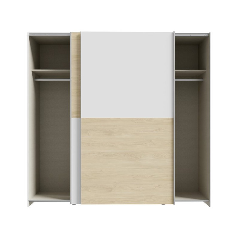 Szafa przesuwna Schach&matt 200 cm | biały/dąb puccini