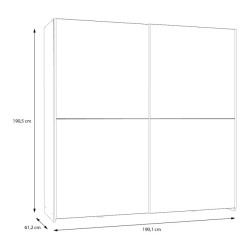 Biała szafa przesuwna Schach&matt SHMS32231 190 cm