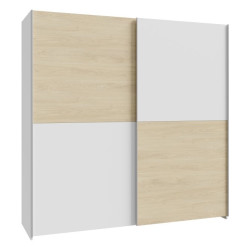 Szafa przesuwna Schach&matt 190 cm | biały/dąb puccini