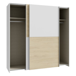 Szafa przesuwna Schach&matt 190 cm | biały/dąb puccini