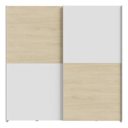 Szafa przesuwna Schach&matt 190 cm | biały/dąb puccini