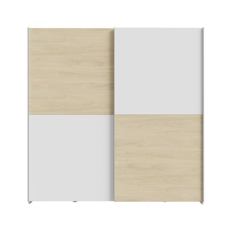 Szafa przesuwna Schach&matt 190 cm | biały/dąb puccini