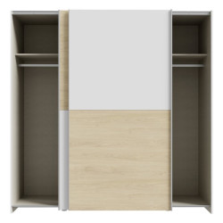 Szafa przesuwna Schach&matt 190 cm | biały/dąb puccini