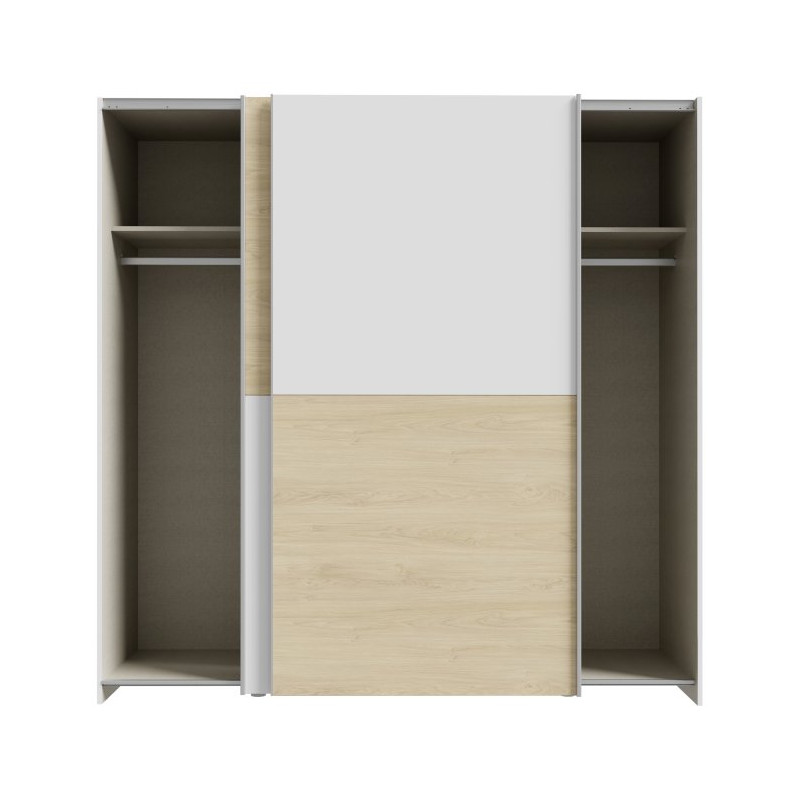 Szafa przesuwna Schach&matt 190 cm | biały/dąb puccini