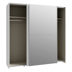 Biała szafa przesuwna z lustrem Schach&matt 190 cm