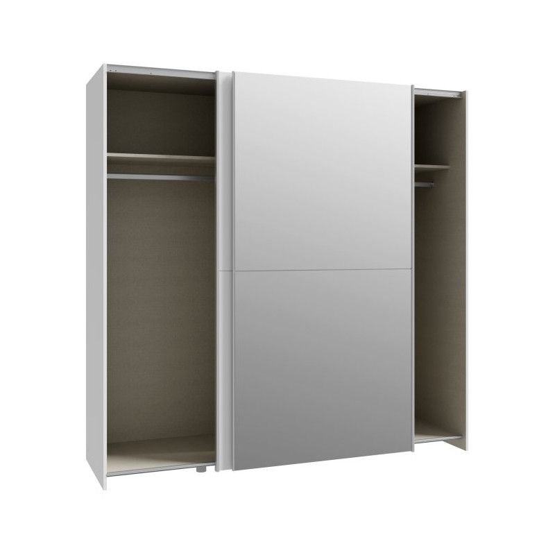 Biała szafa przesuwna z lustrem Schach&matt 190 cm